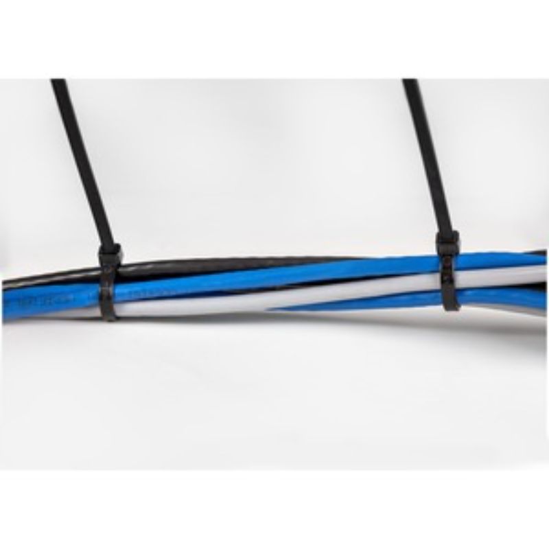 Extra Large 10" Black Nylon Cable Ties - 100 Pack, Durable Zip Ties for Cable Management