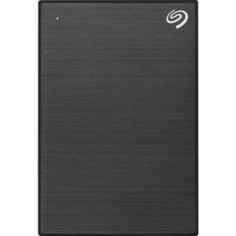 Seagate One Touch 2TB Portable Hard Drive in black, USB 3.0 compatible, ideal for Windows and Mac users on the go.