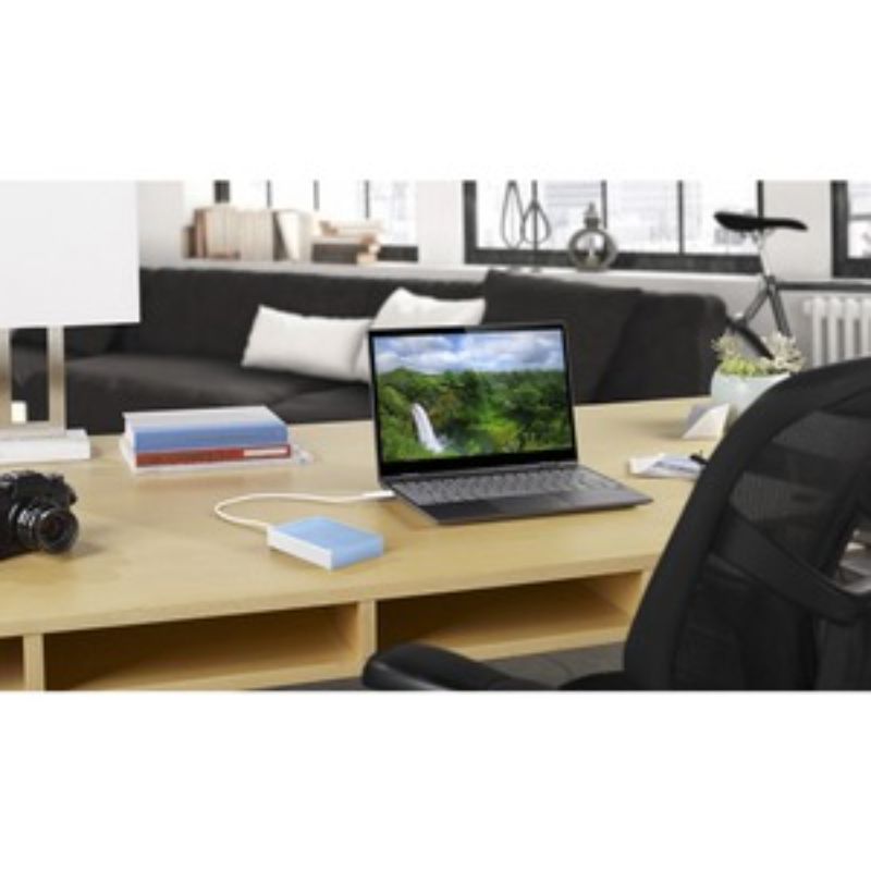 Seagate One Touch 2TB Portable Hard Drive - USB 3.0 External Storage - Light Blue - 3 Year Warranty