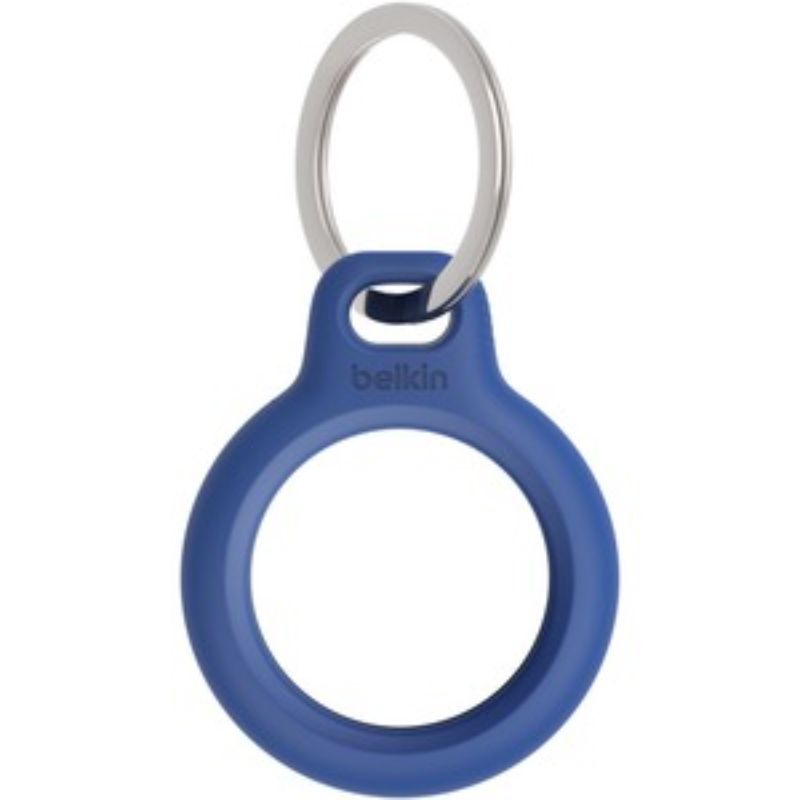 Belkin AirTag Secure Holder with Key Ring - Blue | Scratch Protection & Stylish Accessory