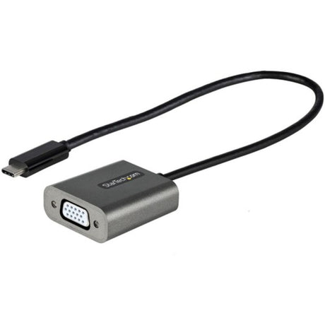 StarTech USB-C to VGA adapter with 12-inch cable, supports 1920x1200 resolution for seamless HD video connections.