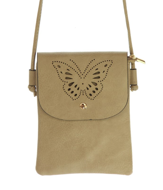 Hand Bag - Layla Butterfly Cutout Bag - TAUPE - Set of 2