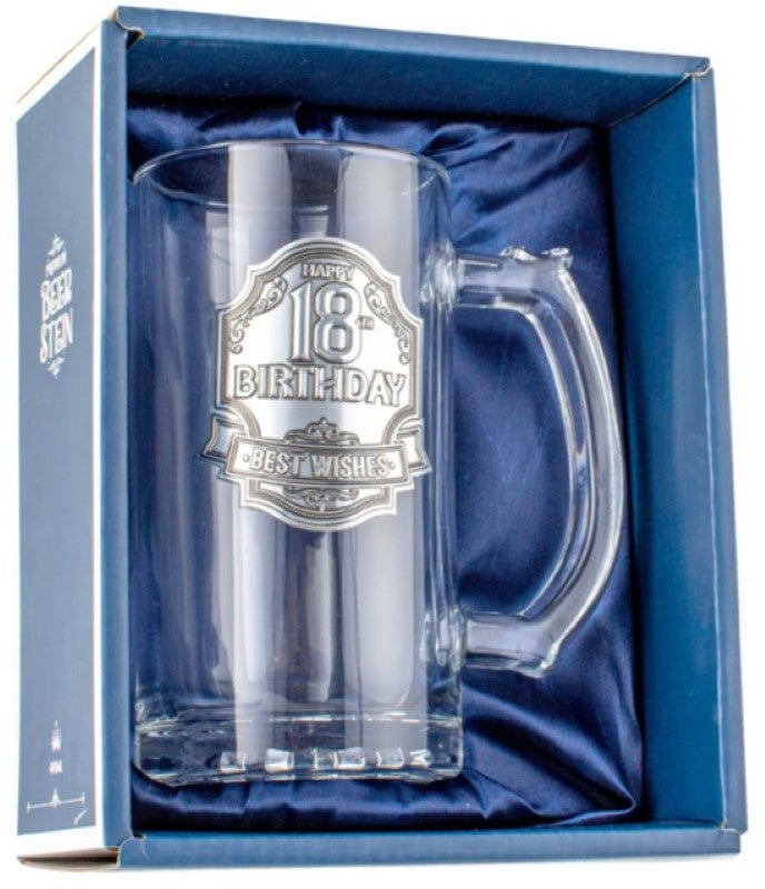 18th Tankard - Engravable Pewter Badge (490ml)