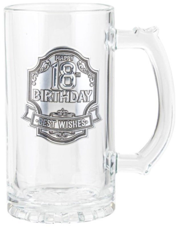 18th Tankard - Engravable Pewter Badge (490ml)