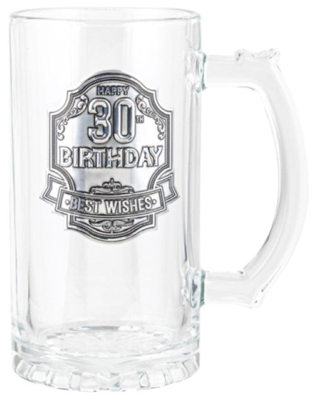 30th Tankard - Engravable Pewter Badge (490ml)