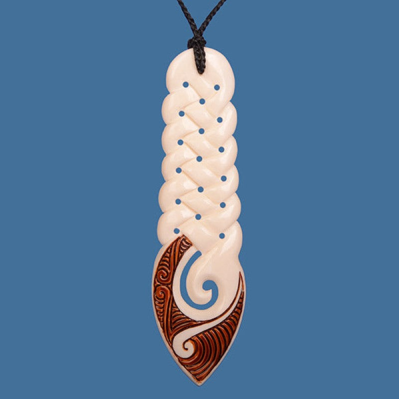 Multi Twist Pendant - XL Bone
