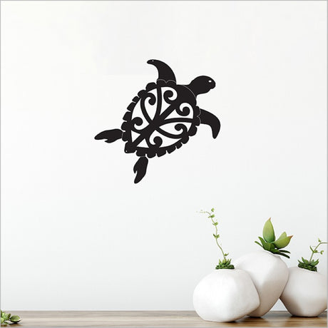 Acrylic wall art featuring a black honu turtle design, ideal for marine life enthusiasts and stylish home decor.