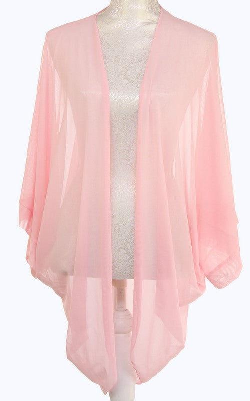 Leigh Shrug Cape Solid Colour - PINK