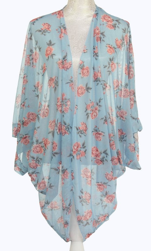 Leigh Shrug Cape Floral