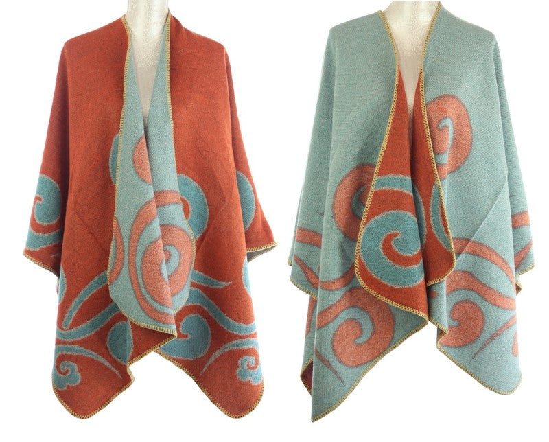 Cape With Curls Design - CERISE