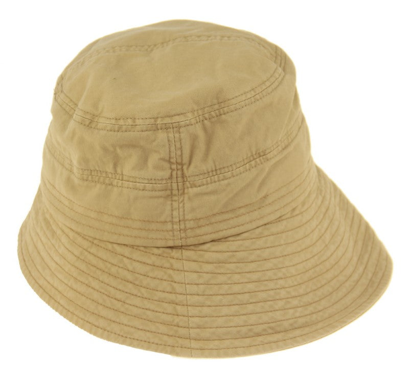 Hat - Cloche Bucket Hat Cotton - CAMEL