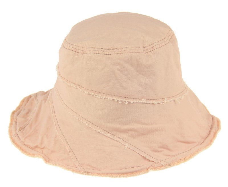 Hat - Ragged Edge Breton Cotton - PINK