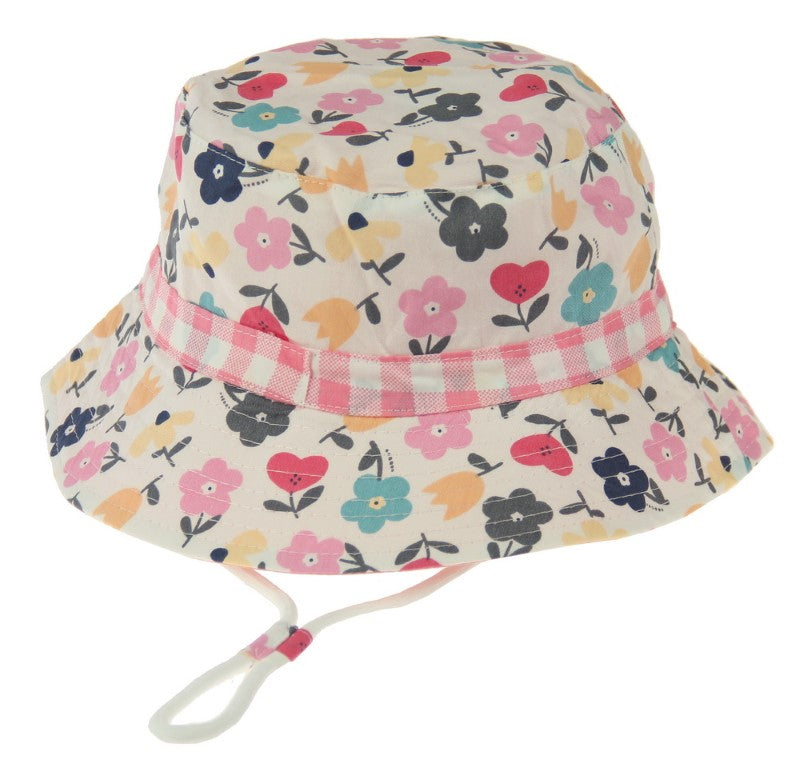 Hat - Floral Kids Bucket Hat 50cm - 50cm - Set of 2