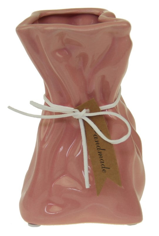 Vase - Bouquet Bottom Vase 18cm H - PINK - Set of 2