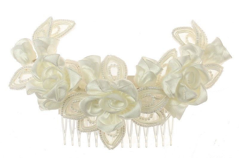 Bridal Headpiece - Ivory Comb - HP045 IVORY
