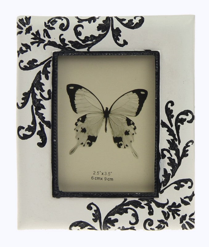 Embossed Fern Photoframe - BLACK - Set of 2