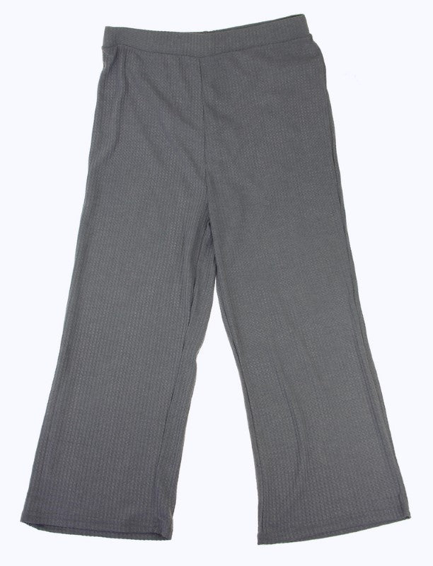Solid Color Long Pants - DENIM