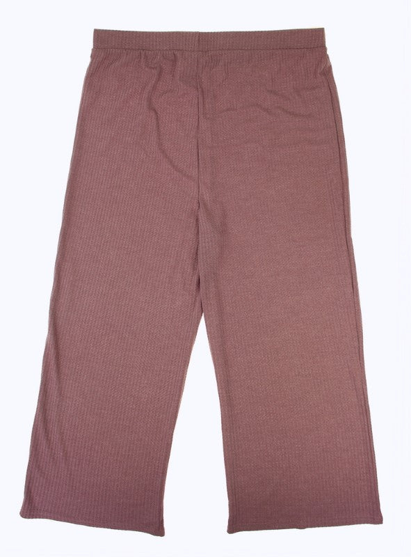 Solid Color Long Pants - MAUVE- Version 3