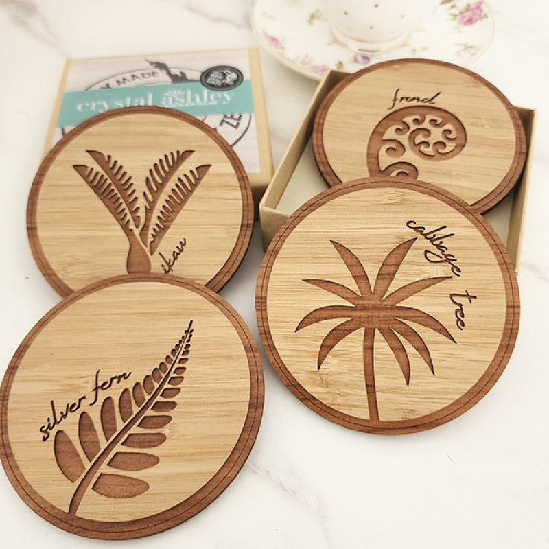 Coasters Set - Bamboo+ Rimu NZ Native Trees