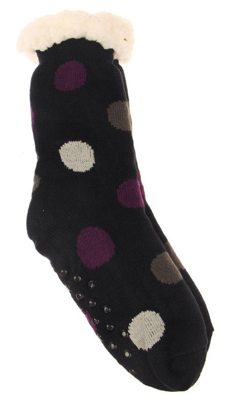 Spots Fleece Socks - SPOTS - Set of 2