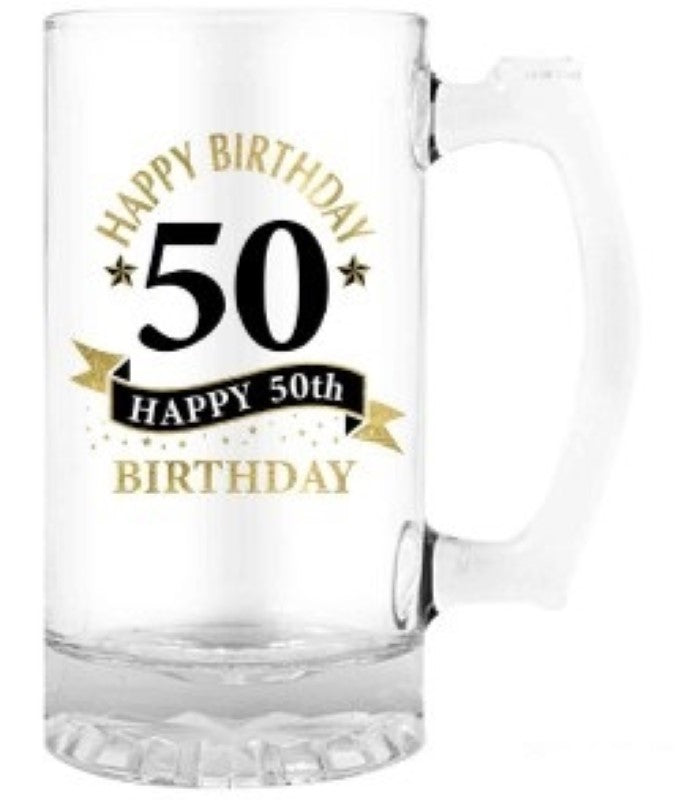 Tankard - 50th Happy Birthday (490ml)