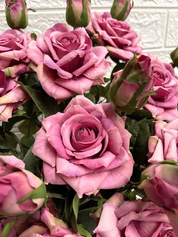 Artificial Flower Stem - Victoria Rose (Peach)