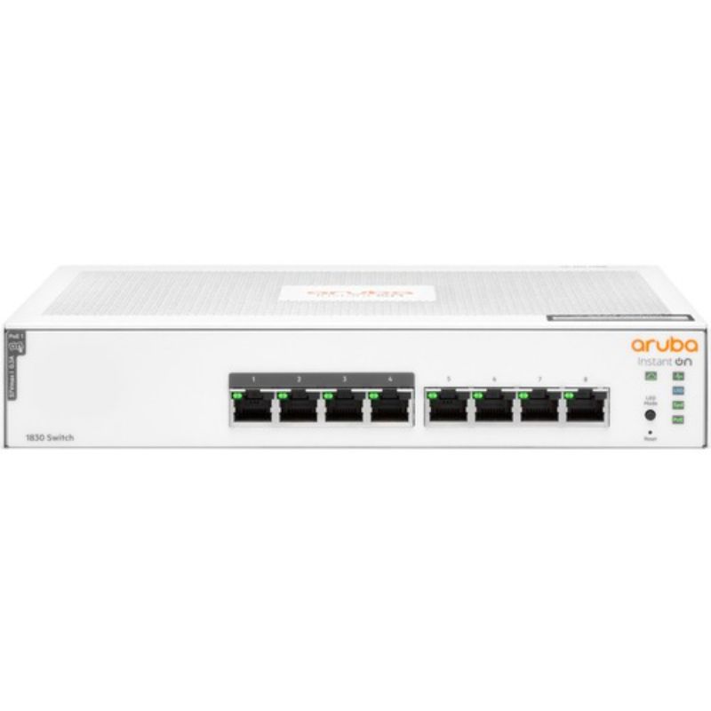 Aruba Instant On 1830 8-Port Gigabit PoE Switch - Managed, 65W Power Budget, Ideal for Small Businesses