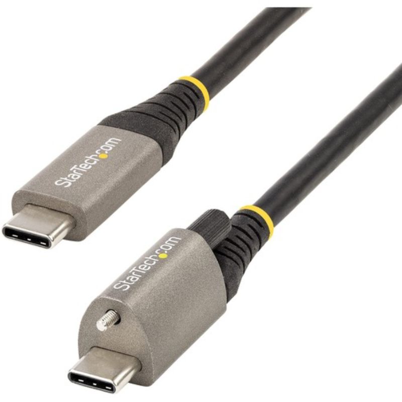 StarTech.com 50cm Locking USB-C Cable - 10 Gbps Data Transfer, 100W Power Delivery, 8K Video
