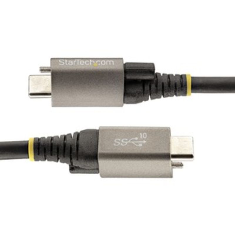 StarTech.com 50cm Locking USB-C Cable - 10 Gbps Data Transfer, 100W Power Delivery, 8K Video