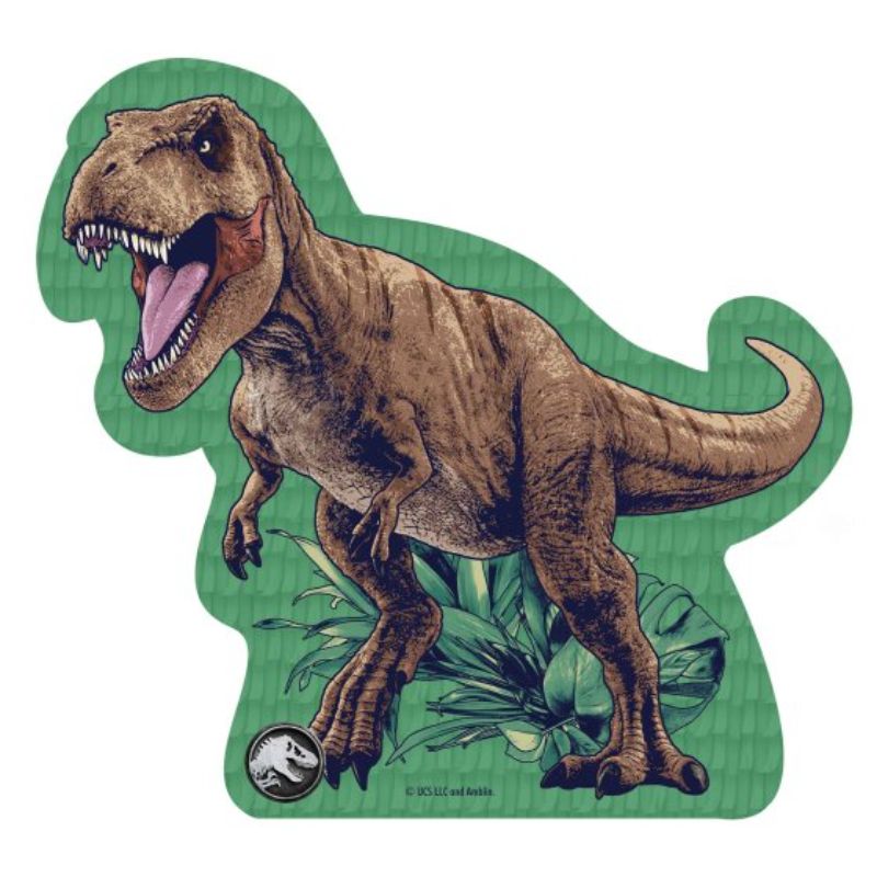 Mini pinata shaped like a dinosaur, 10 x 17cm, perfect for Jurassic-themed parties and decorations.