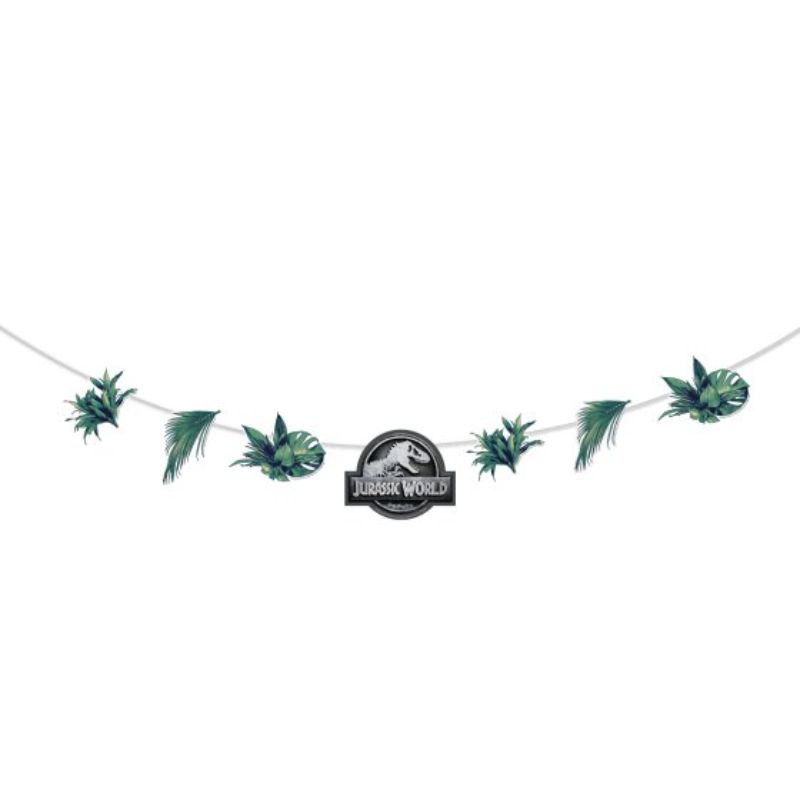 Vibrant faux foliage garland, 2.8m long, perfect for dinosaur-themed decor and creating a prehistoric atmosphere.