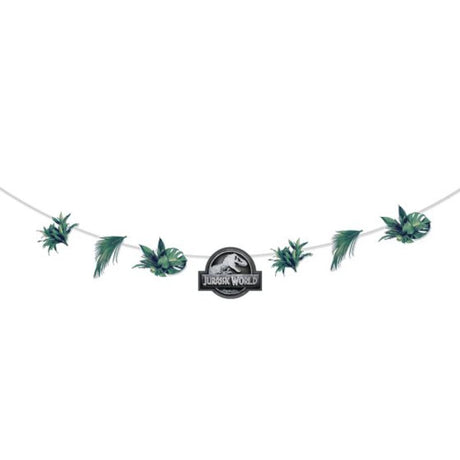 Vibrant faux foliage garland, 2.8m long, perfect for dinosaur-themed decor and creating a prehistoric atmosphere.