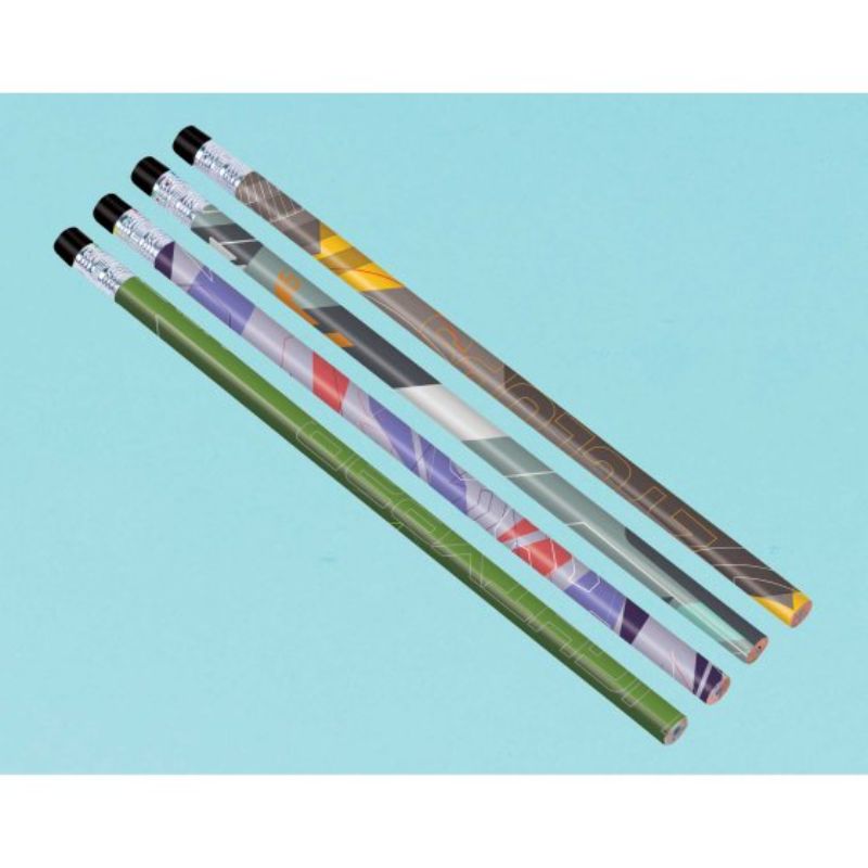 Set of 6 Buzz Lightyear pencils in vibrant colors, perfect for creative writing and drawing adventures.
