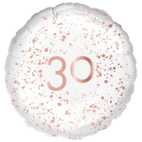 45cm rose gold self-sealing foil balloon, perfect for parties and events with a shimmering finish.