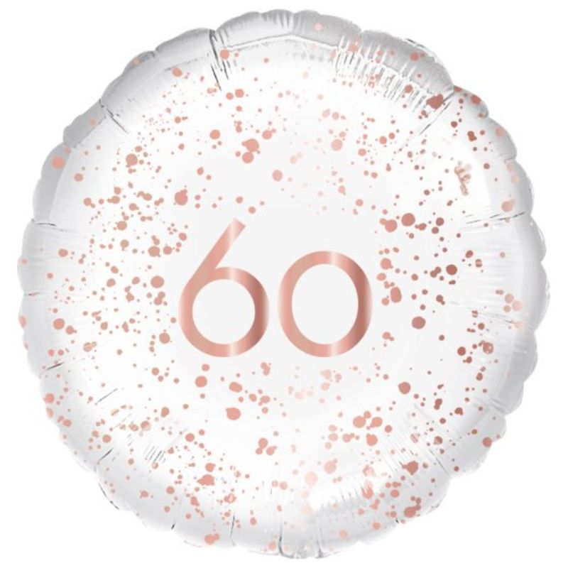 45cm rose gold self-sealing foil balloon, perfect for celebrations like birthdays and weddings.