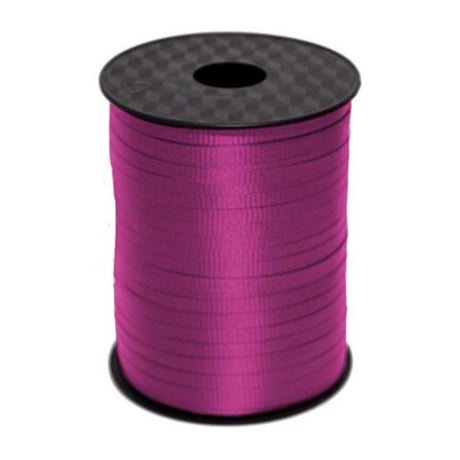 Fuchsia Balloon Ribbon, 500m long and 5mm wide, adds vibrant flair to any celebration or decoration project.