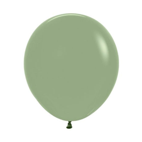 Pack of 6 Sempertex 45cm eucalyptus latex balloons for elegant celebrations, ideal for weddings and parties.
