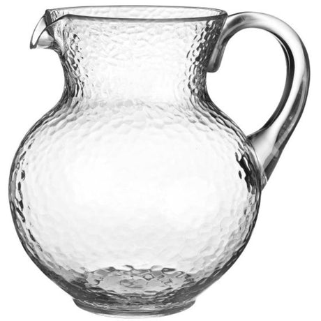 Clear plastic margarita pitcher jug, 2.6L capacity, perfect for outdoor gatherings and easy pouring without spills.