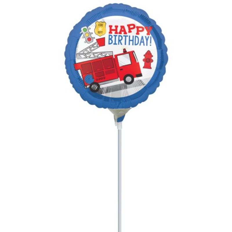 Vibrant 22cm First Responder Happy Birthday foil balloon, perfect for celebrating everyday heroes with flair.