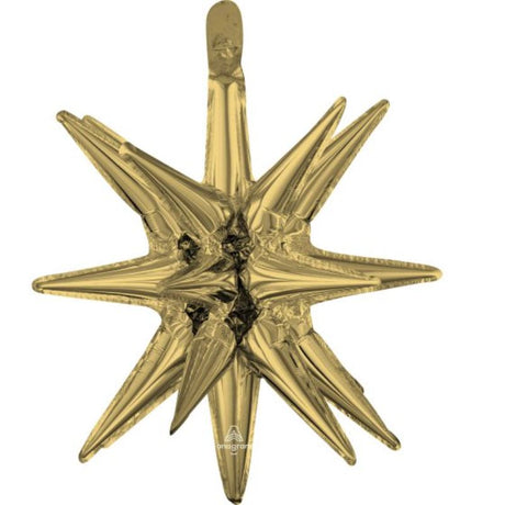 White gold multi-balloon magic star foil balloon, self-sealing, 45cm x 50cm size.