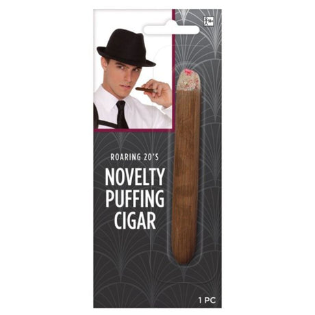 Novelty fake puffing cigar prop for adult use, resembling a lit cigar, by AMSCAN.