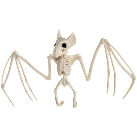 Skeleton bat decoration measuring 30cm, ideal for Halloween displays, featuring intricate detailing and durable design.