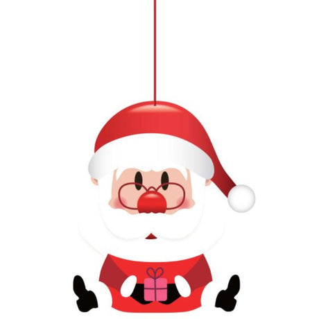 Charming Santa Door Hanger Decoration, vibrant design, 25cm x 30cm, perfect for spreading holiday cheer.