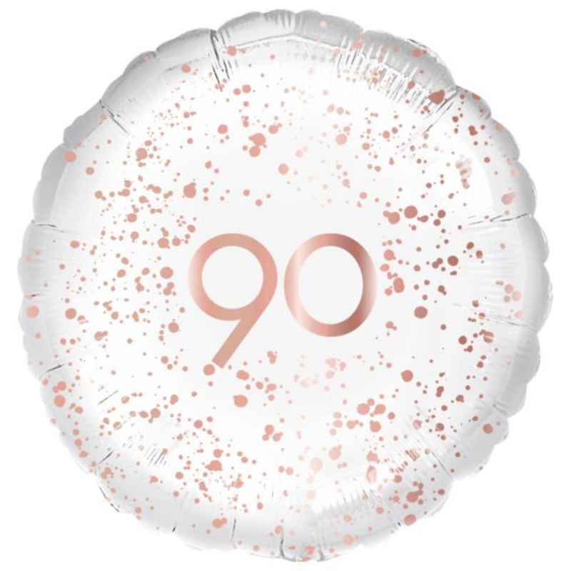 45cm rose gold foil balloon, self-sealing, ideal for elegant celebrations and stylish decor.