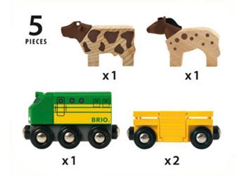 BRIO - Farm Train 5 Pieces
