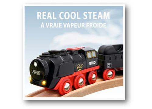 BRIO - Battery Operated Steaming Train 3 Pieces