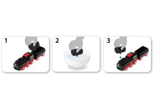 BRIO - Battery Operated Steaming Train 3 Pieces
