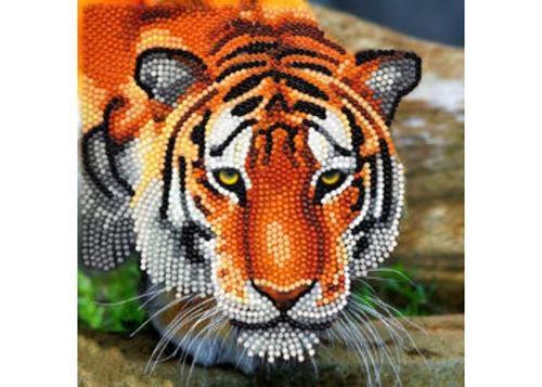 Crystal Art - Tiger 18x18cm Card