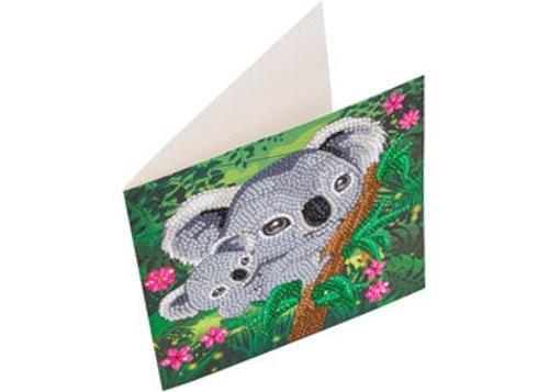 Crystal Art - Koala Hugs 18x18cm Card