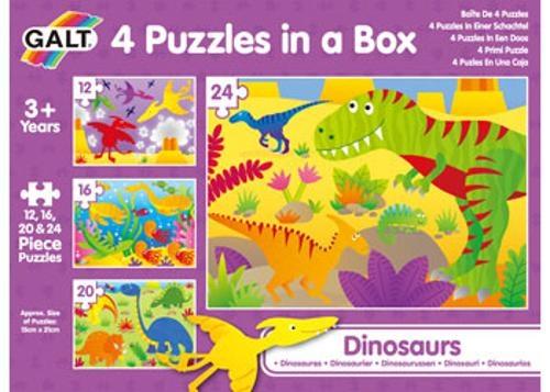 Galt - 4 puzzles in a box - Dinosaurs